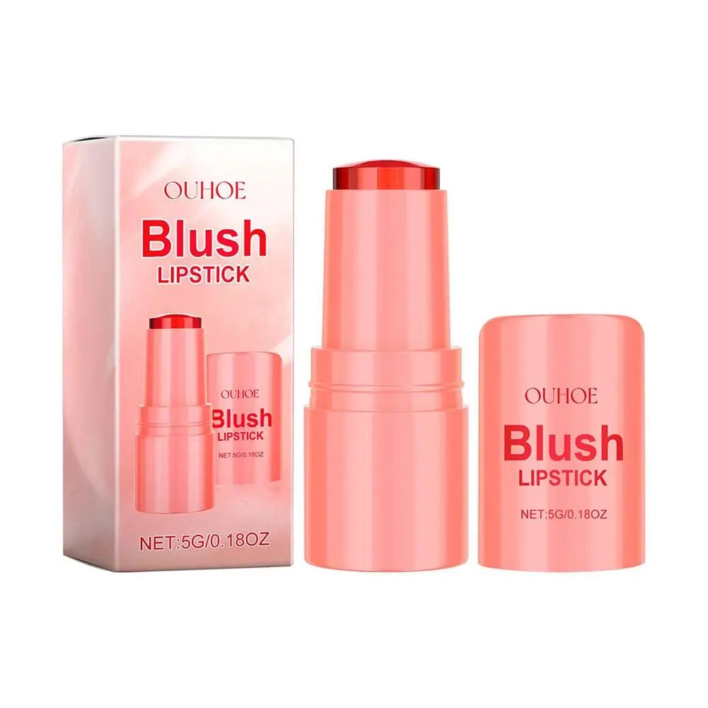 Blush Jelly Lipstick Rouge Cream Shimmer Blusher Stick Color Matte Moisturizing Blush Lip Makeup Cheek Tint Monochrome Mud I4f7. 