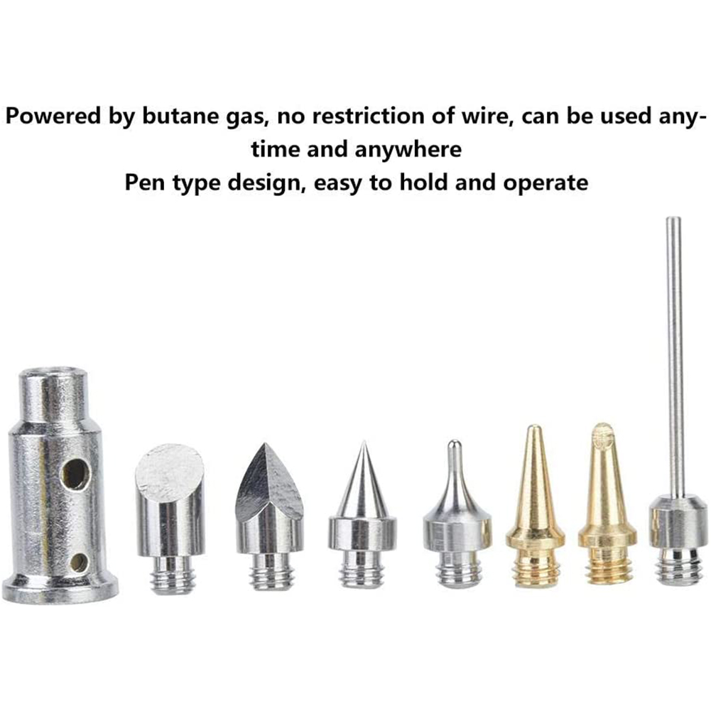 12 in 1 Butane Gas Soldering Iron Kit Adjustable Flame Cordless Butane Powered Soldering Iron Welding Torch Solder Tool. 