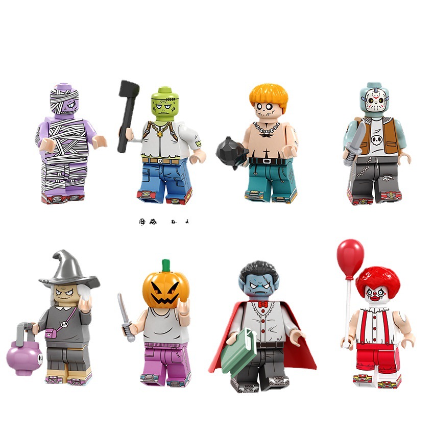 Pingo building blocks PG8080 third-party assembled minifigures PG8174 Halloween 8171 Vampire Queen 8181. 