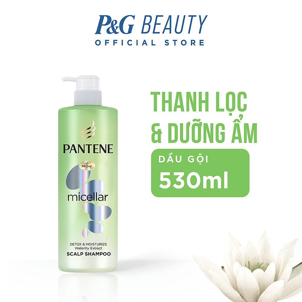 Mua ngay PANTENE, Dầu Gội Pantene Pro-V Micellar Làm Sạch & Dưỡng Ẩm Chiết  Xuất Hoa Súng 530ml với khuyến mãi đặc biệt | Watsons VN