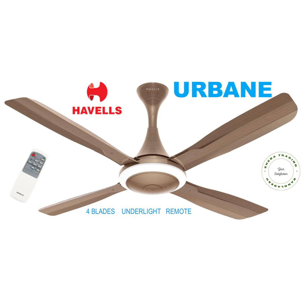 Havells Urbane 1320MM / 53" Underlight with Remote 4 Blades Ceiling Fan