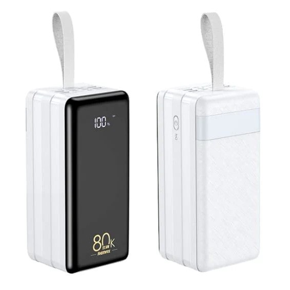 Remax Powerbank RPP-291 80000mAh Big Capacity Camping Power Bank 22.5w PD QC Fast Charging USB C Type C Output. 
