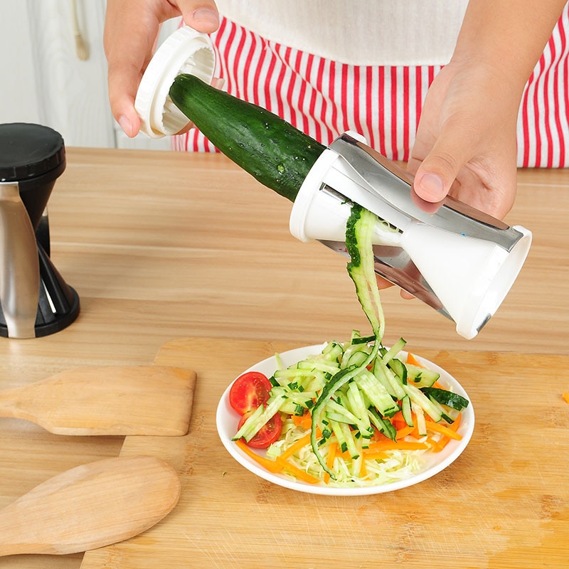 Vegetable Spiralizer Cutter Zucchini Pasta Noodle Spaghetti Maker Spiral Slicer Complete Bundle-Black. 