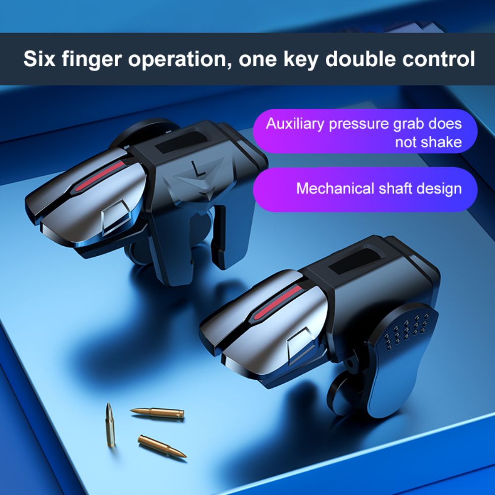 Mobile Game Trigger for PUBG Phone Gaming Controller Alloy Gamepad Joystick Aim Shooting L1R1 Key Button for Mobile Phone safe portable. 