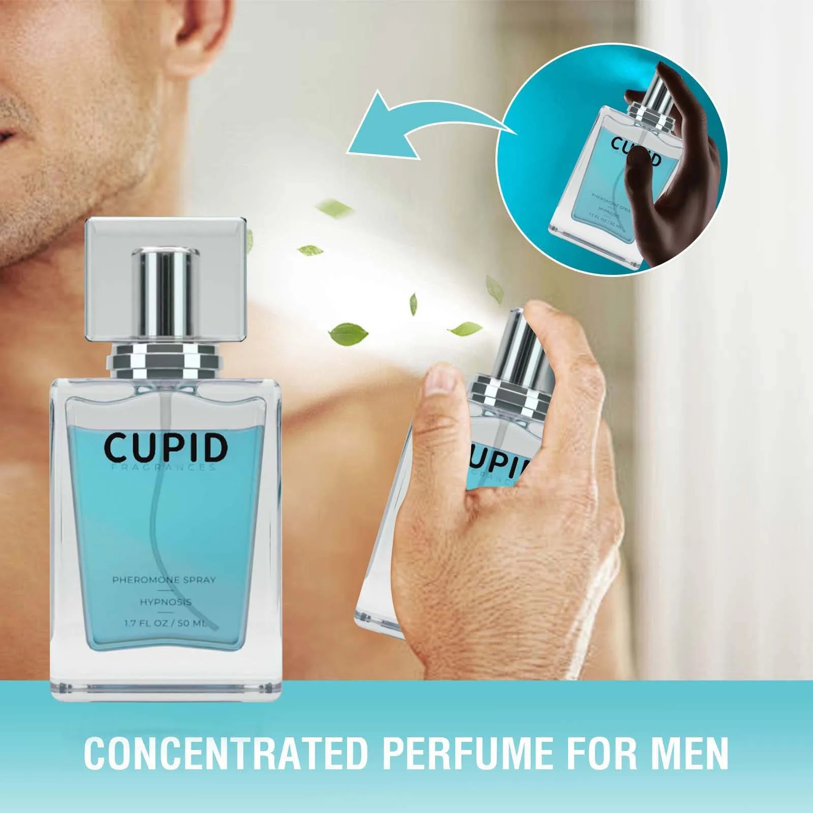 50ml Cupid Charm Toilette For Men (Pheromone-Infused) - Cupid Hypnosis Cologne Fragrances For Men. 