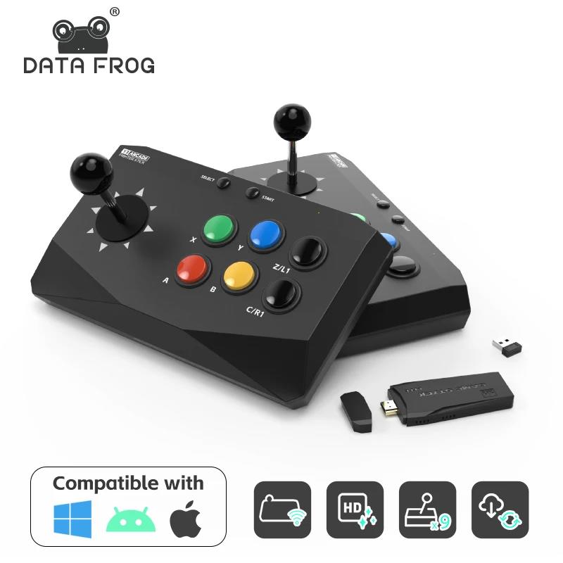 DATA FROG Y3 Arcade 4K Video Game Console with Game Arcade Keyboard Built-in 20000 Games Stick For PS1/FC/GBA Retro TV