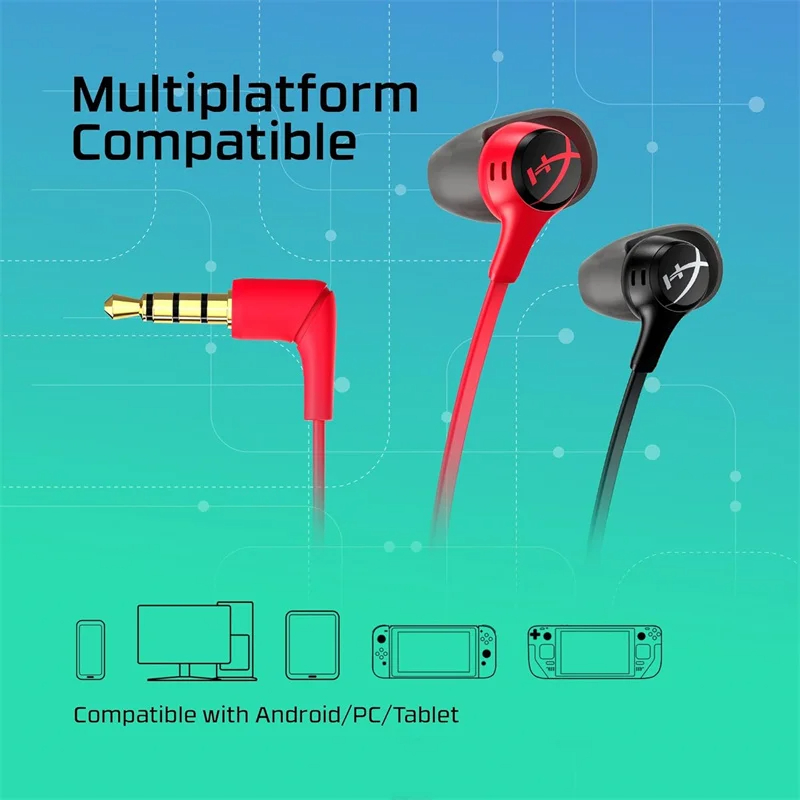 HyperX Cloud Earbuds II 2 Gaming Earphone With Mic Immersive Wired In-game Audio In-Ear Headphone For Phone PS4 PS5 Xbox Series. 