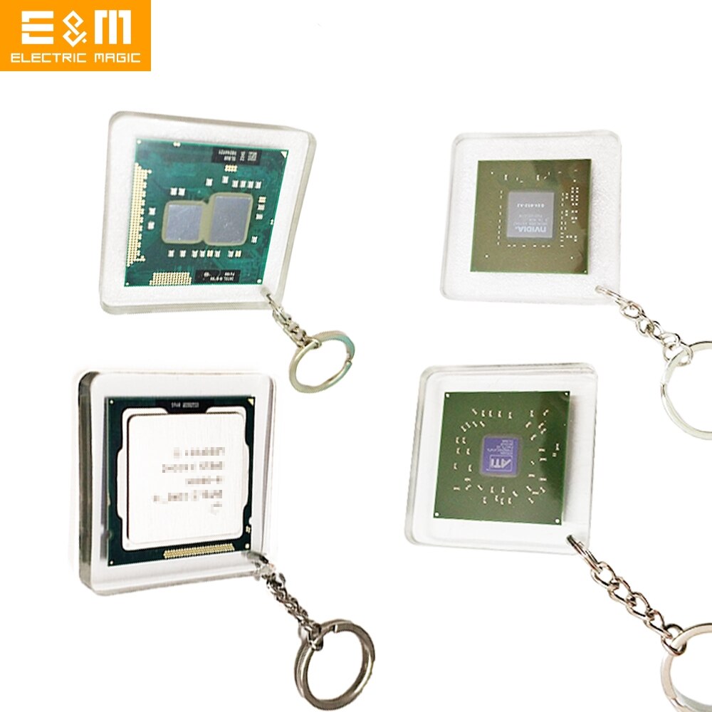 【happy one】Laser Engraving CPU Key Chain Pattern Customization Personalized Creative for Geek Xeon 115X AMD2 AMD1207. 