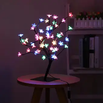 45cm Led Cherry Blossom Bonsai Sakura Tree With 72 Led Fairy