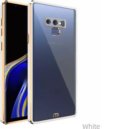 Samsung Galaxy Note 9 - Luxury Gold Line NEW SKIN Electroplating Transparent Back Cover Soft Chrome Shine TPU Mobile Phone Case. 