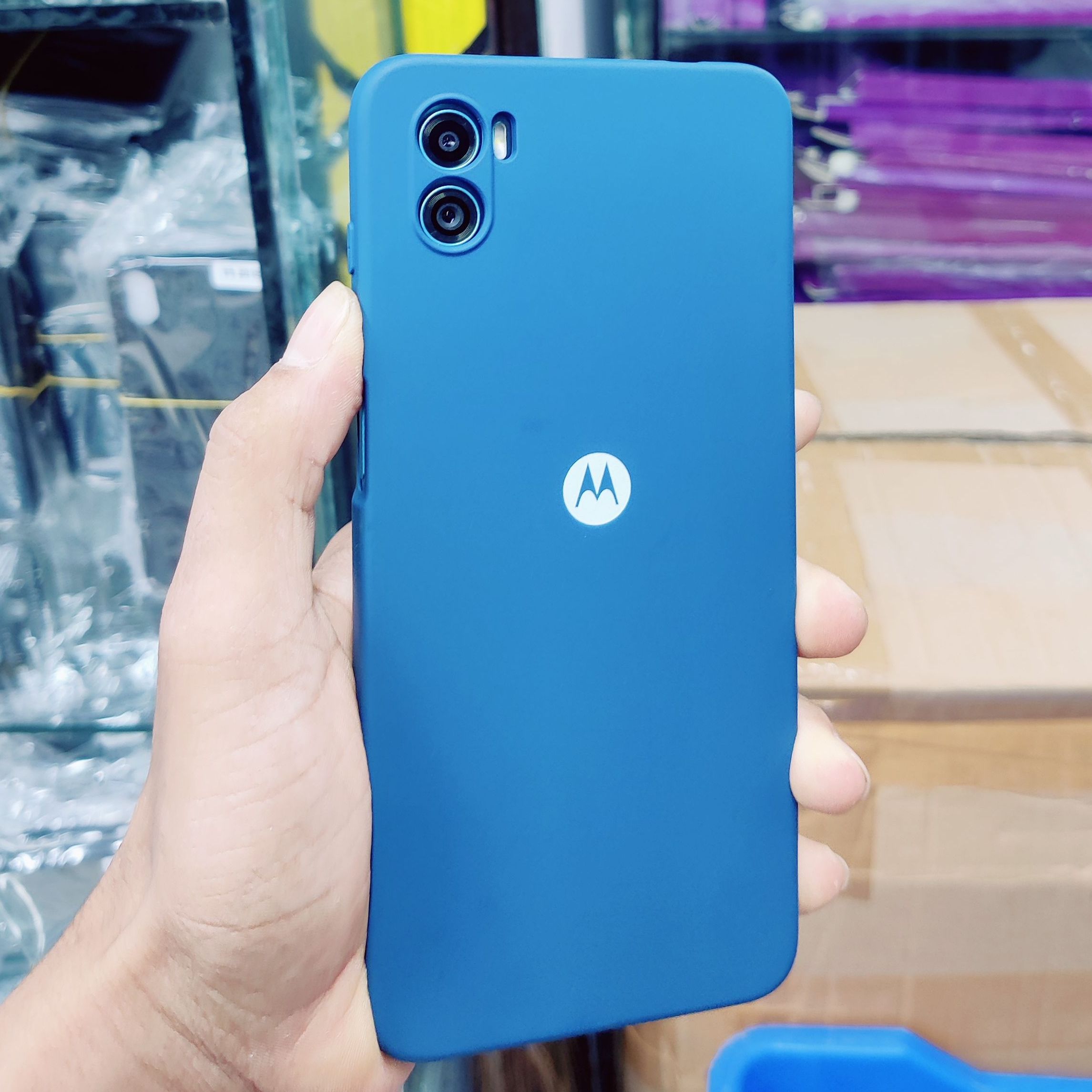 For Motorola Moto E32i Side bumper protective with camera production back clear case