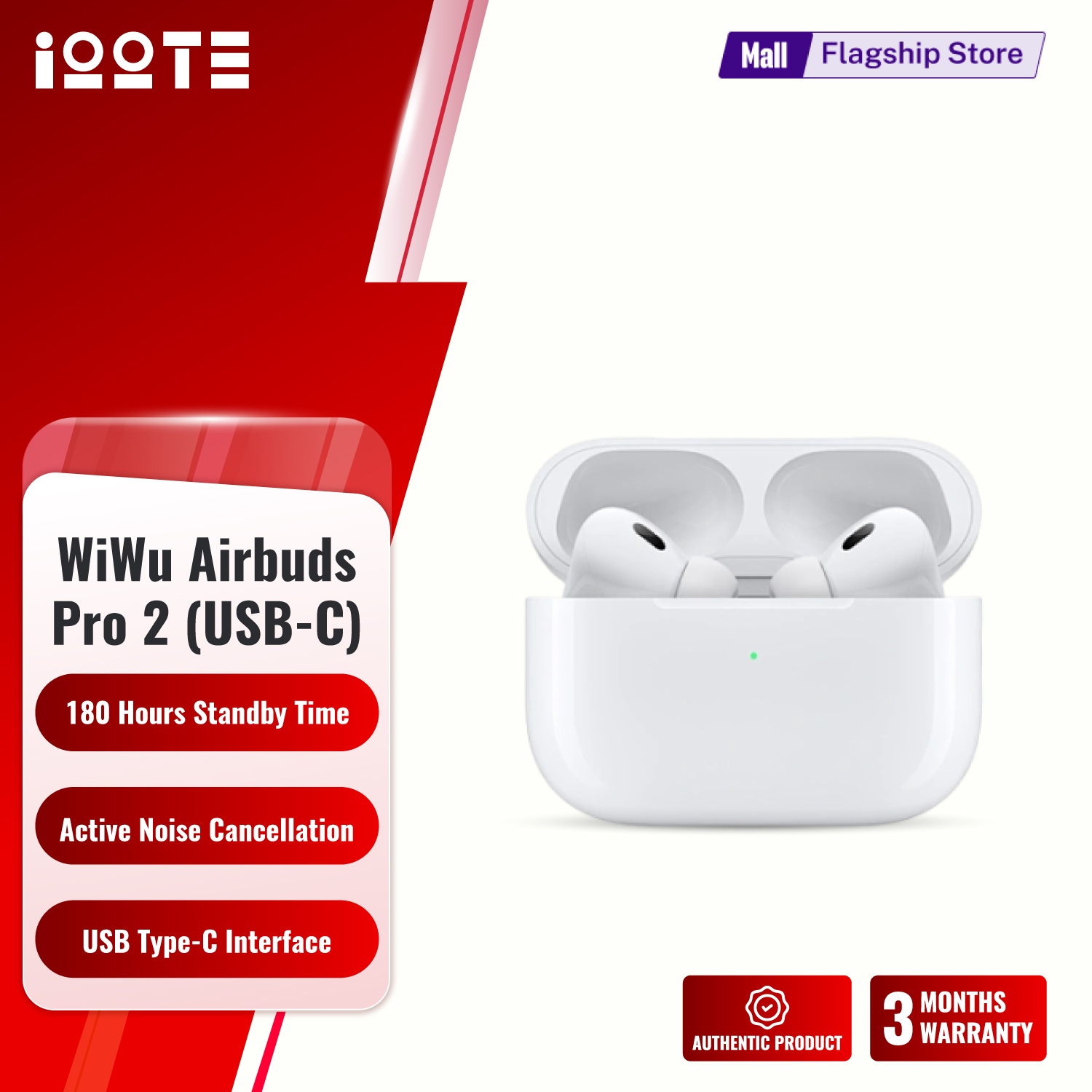 WiWU Airbuds Pro 2 ANC USB‐C
