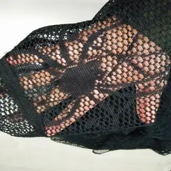 11x240 Gothic Black Lace Bat Curtain Valance Halloween Haunted