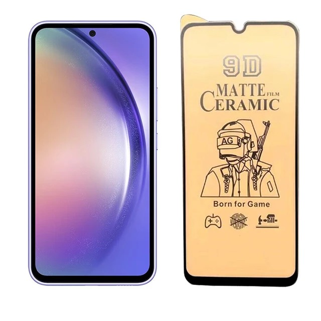 For Samsung Galaxy A34 5G Ceramic AG Matte Anti-Fingerprint Screen Protector 2pcs (Not Glass). 