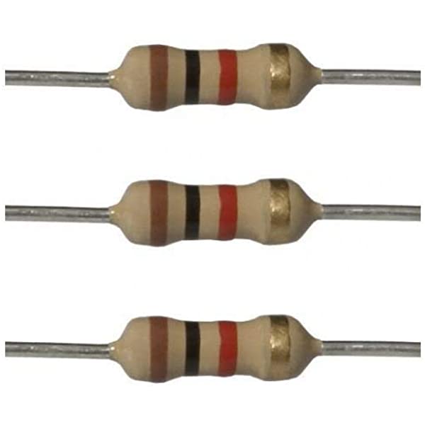 100Pcs 100K Resistor 100K Ohm Carbon Film Resistor 100K 1/4W Resistance 0.25 Watt 5% Tolerance Fixed Resistors. 