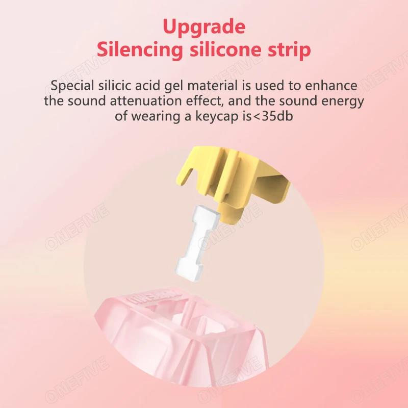 Outemu Silent Peach V3 Switch Lubed Silent Lemon V3 Switches Mechanical Keyboard Linear Tactile 5Pin Hot swap PA66 Pre Lubed POM. 