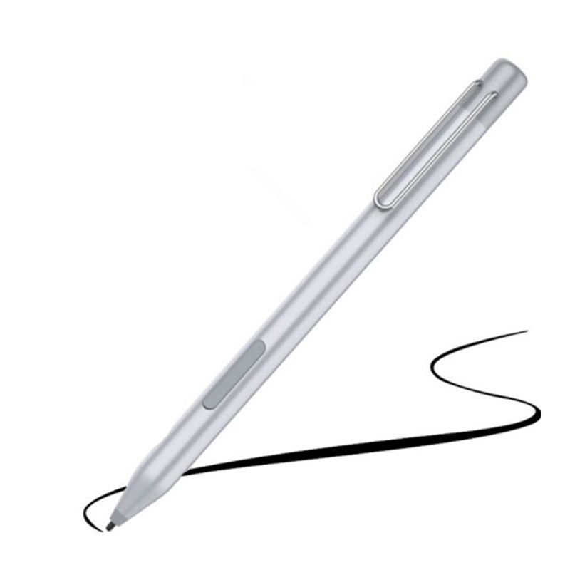 For Microsoft Surface Go Pro7/6/5/4/3 Electronic Pen Touch Capacitance Pen 4096 Levels of Pressure with Tip Extractor+Tip -Silver. 