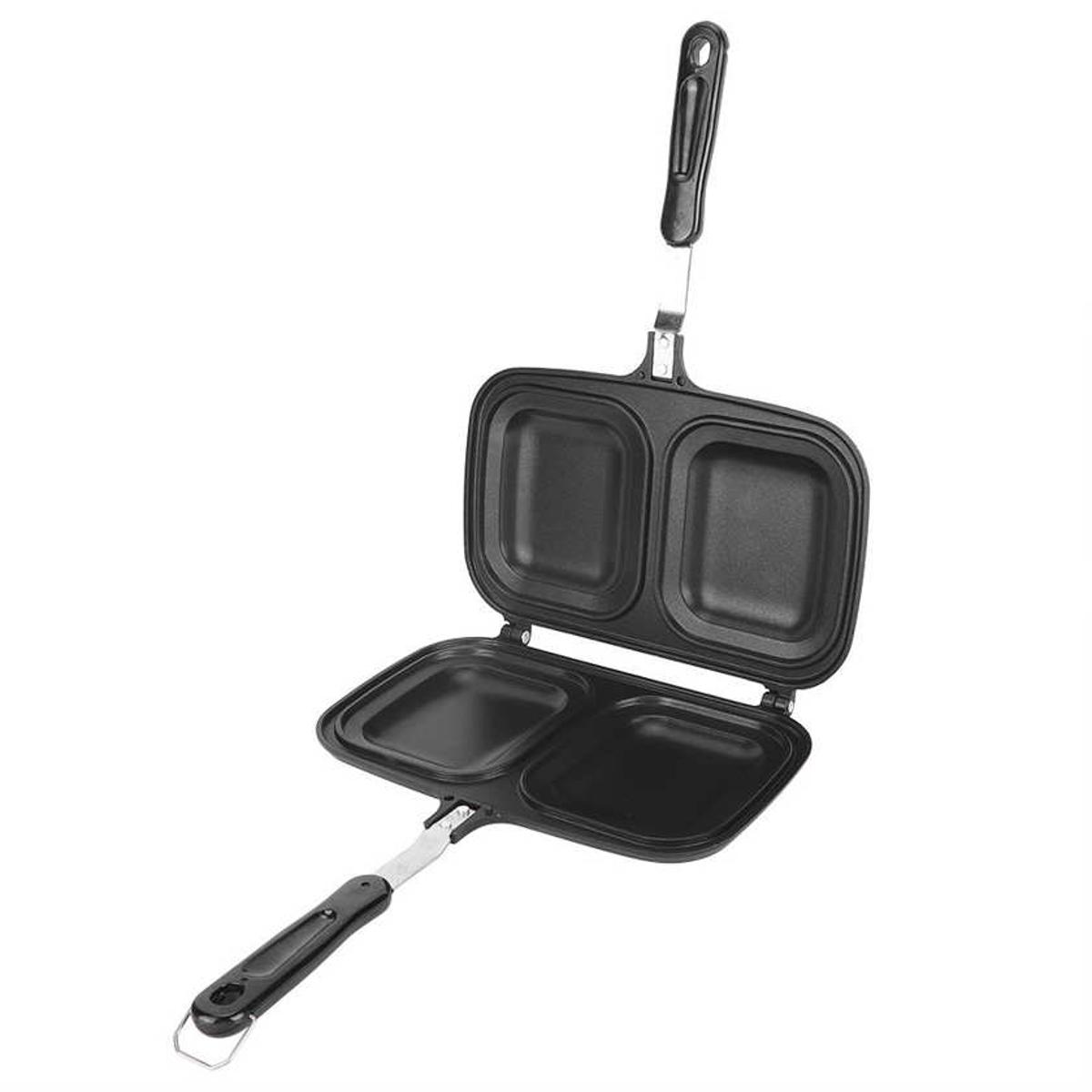 Double Sided Non-Stick Twin Skillet Griddle Frying Magic Pan Cast Cooking Utensi