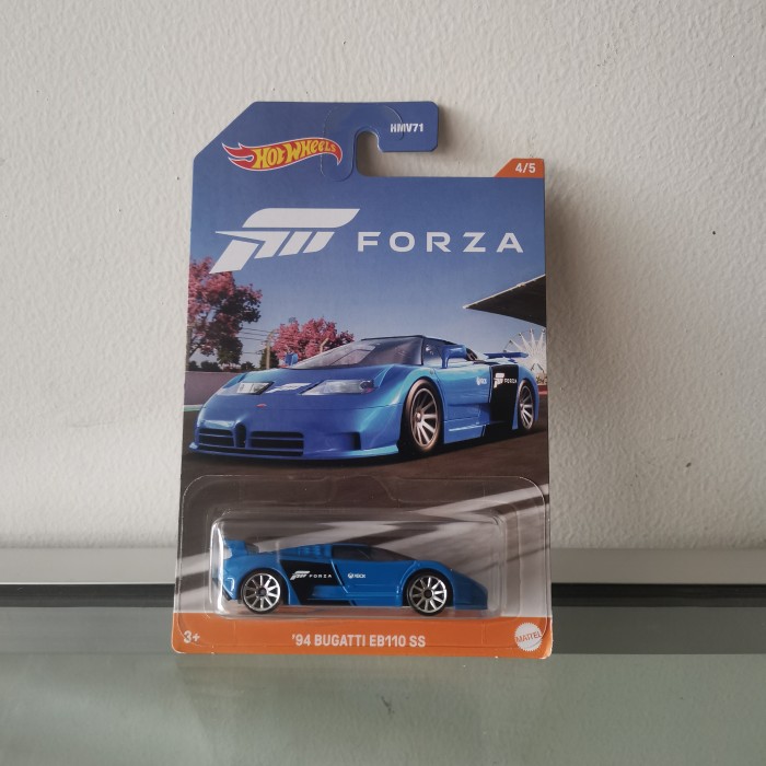 Hot Wheels (Mainline) 2023 Release FORZA Edition Bugatti EB110 SS, Scale - 1:64. 