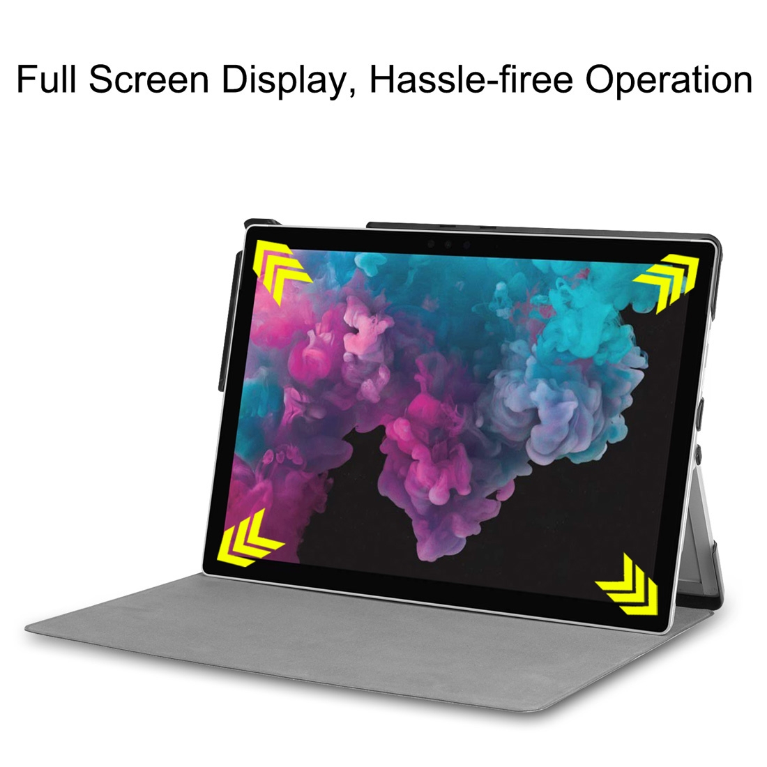 （COD)Custer Texture Horizontal Flip PU Leather Case for Microsoft Surface Pro 4 / 5 / 6 / 7 12.3 inch, with Holder & Pen Slot. 