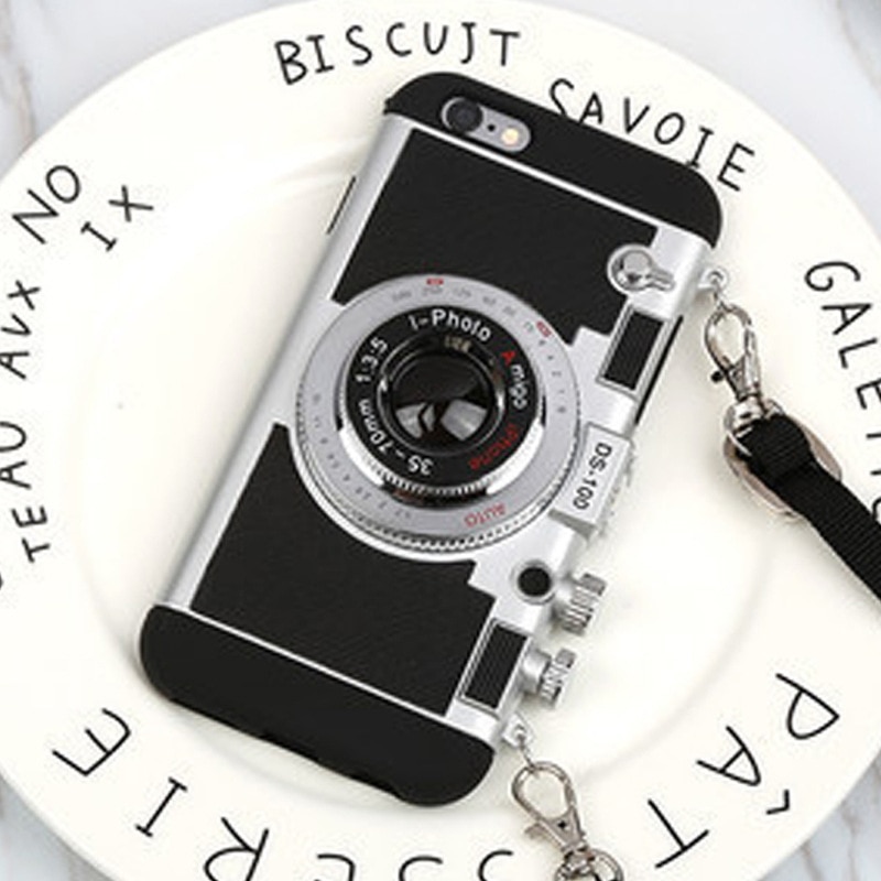 Emily In Paris 3D Retro Camera Leather Case for IPhone 11 13 14 15 Pro Max 12 Mini XS XR X 7 8 Plus SE 3 IPone 15Pro Accessories Solo Yolo