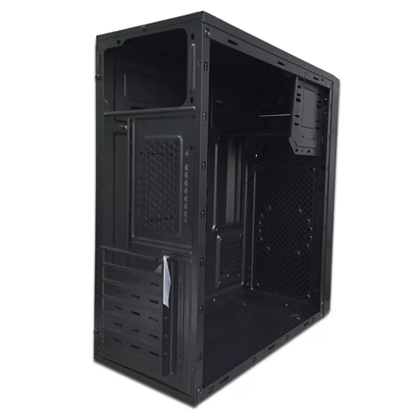 CARBON Computer Case Game PC Desktop Steel Plat mATx ATX Gaming Tempered Computer Case HTPC Case For Household Office PC- Black. 