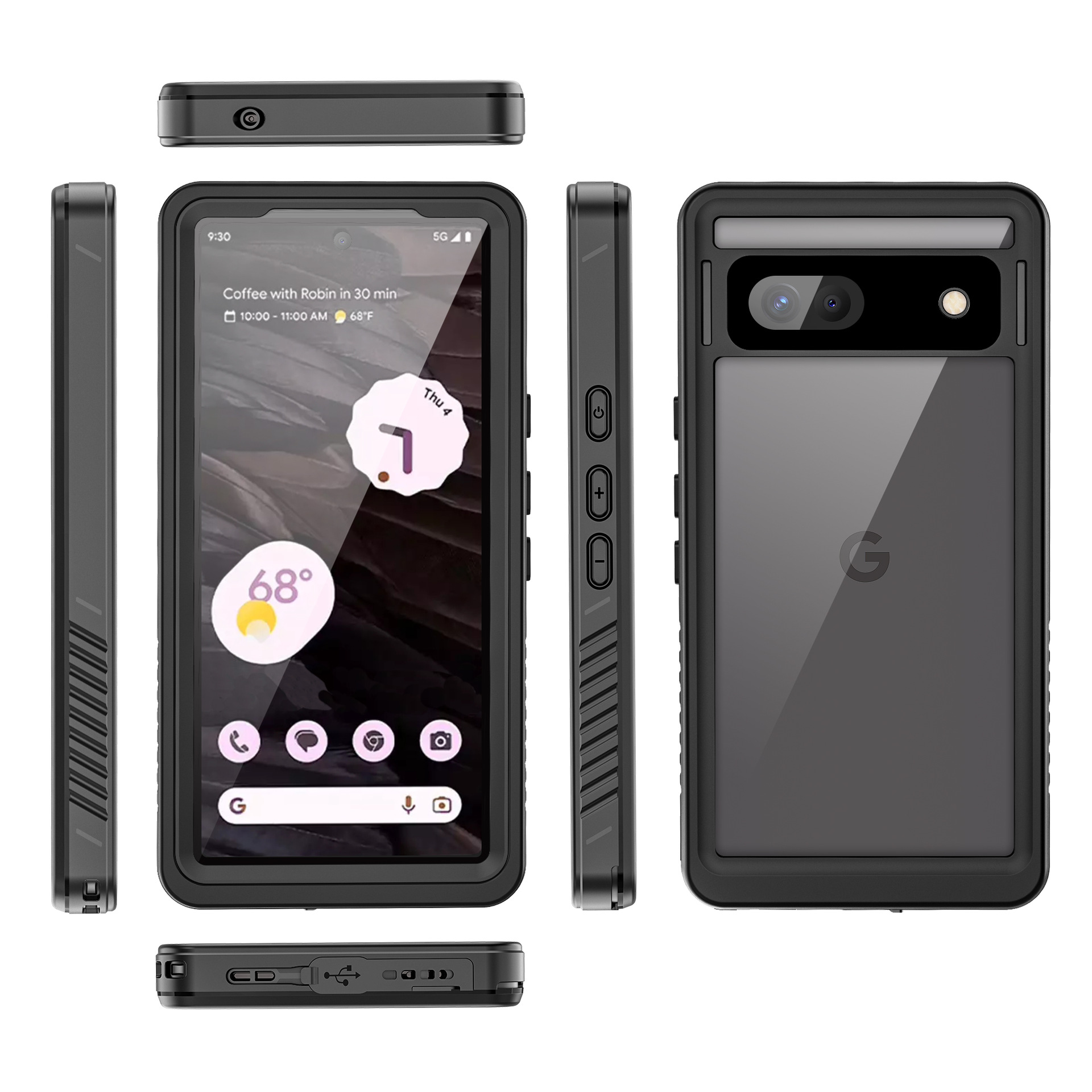 Red Chilli Applicable to Google pixel 7A Waterproof Case Outdoor Google 6A Diving Swimming Drop-Resistant Protective Cover All-Inclusive. 