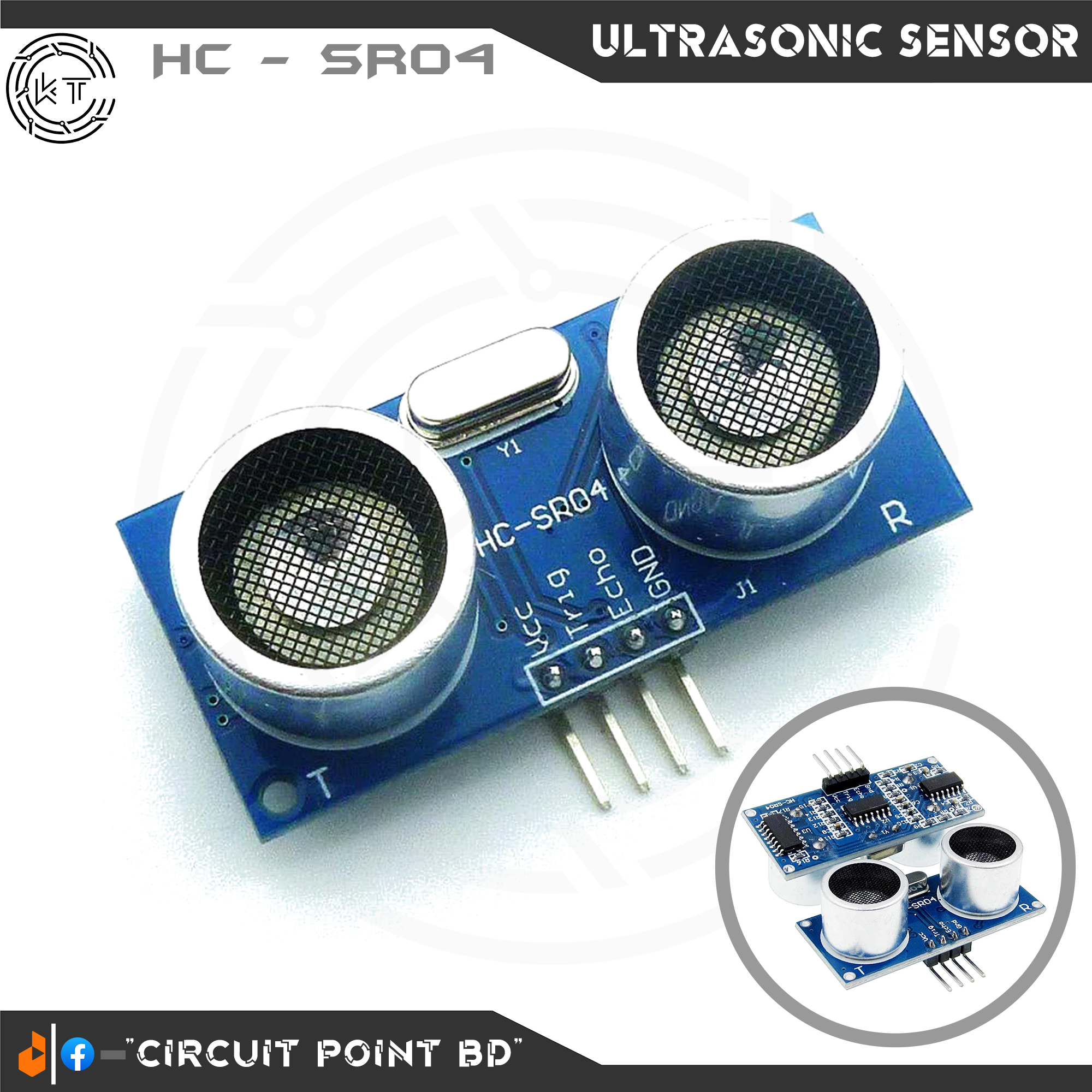 Ultrasonic Sonar Sensor HC-SR04 Wave Detector Ranging/Distance Module for arduino and DIY Electronics Project.