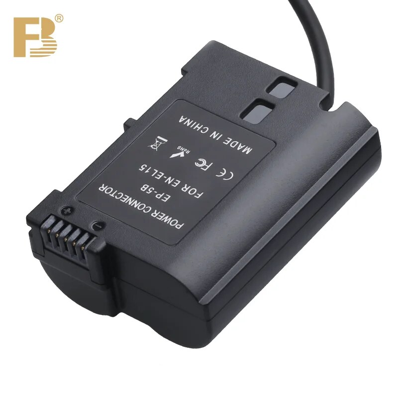 FB EN-EL15 EN-EL15C TO Dummy Battery USB Type C Cable Power Adapter for Nikon D500 D600 D780 D810A D7000 D7200 D7500 Z5 Z6 Z7 II. 