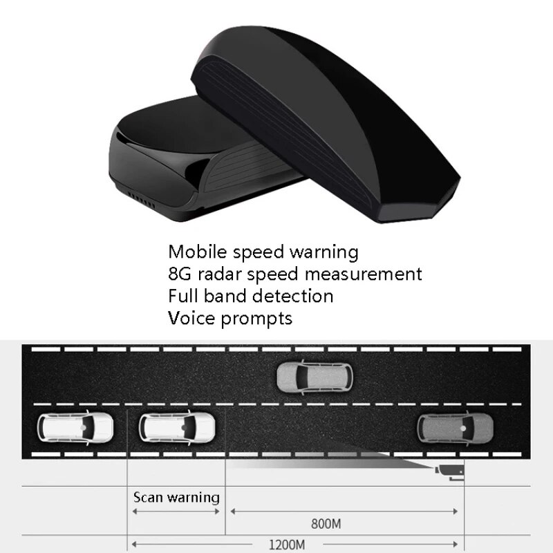 Fixed Early Warning + Mobile Speed Test Car Small Electrical Appliance Speedometer Car Safety Driving Early Warning. 