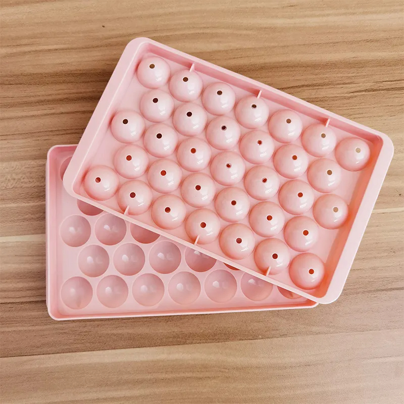 Ice Ball Mold Eco, Cute Ice Tray, Ice Maker with Lid, Ice Cube Case, Ice Cube Tray, Round, Easy to Remove, Freezer, Storage, Liquor Ice, Home Use, Lid Included, Durable, DIY Confectionery Tools, Kitchen Utensils- Xaey. 