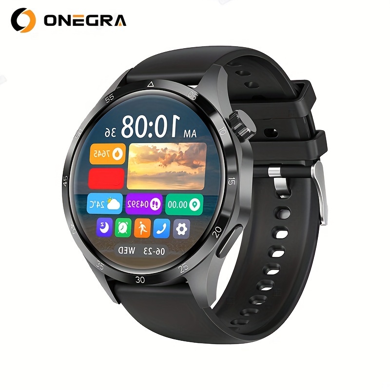 Valentine's Essential: ONEGRA GT4 Pro Smartwatch - Waterproof, Wireless Charging, HD Call & Fitness Tracker for the Active Man. 