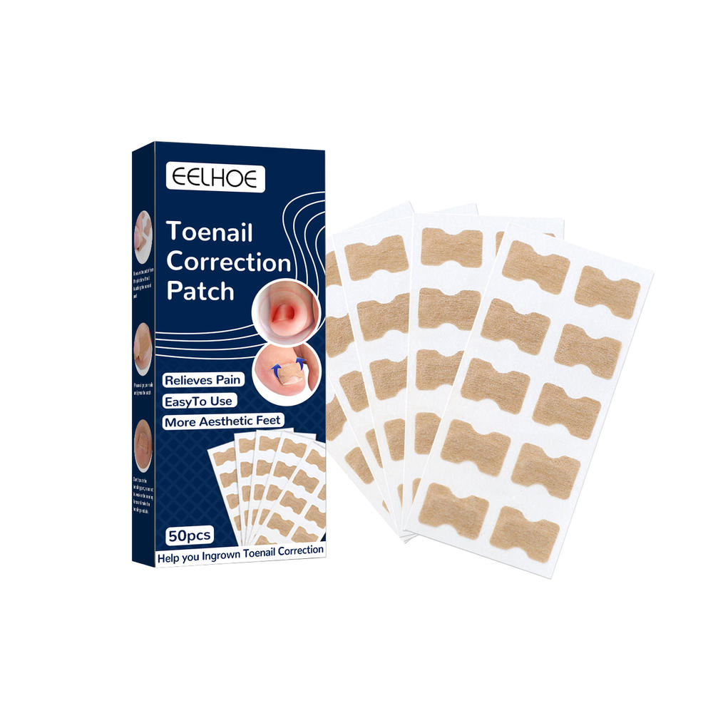 Ingrown Toenail Correction Patch Glue-Free Ingrown Toenail Corrector Strip Painless Pedicure Toenail Corrector Patch With Nail Correction Tool. 