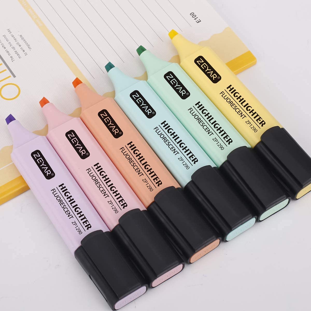 Highlighter Pen Pastel color Highlighter 6pes Set Multi-coloured. 