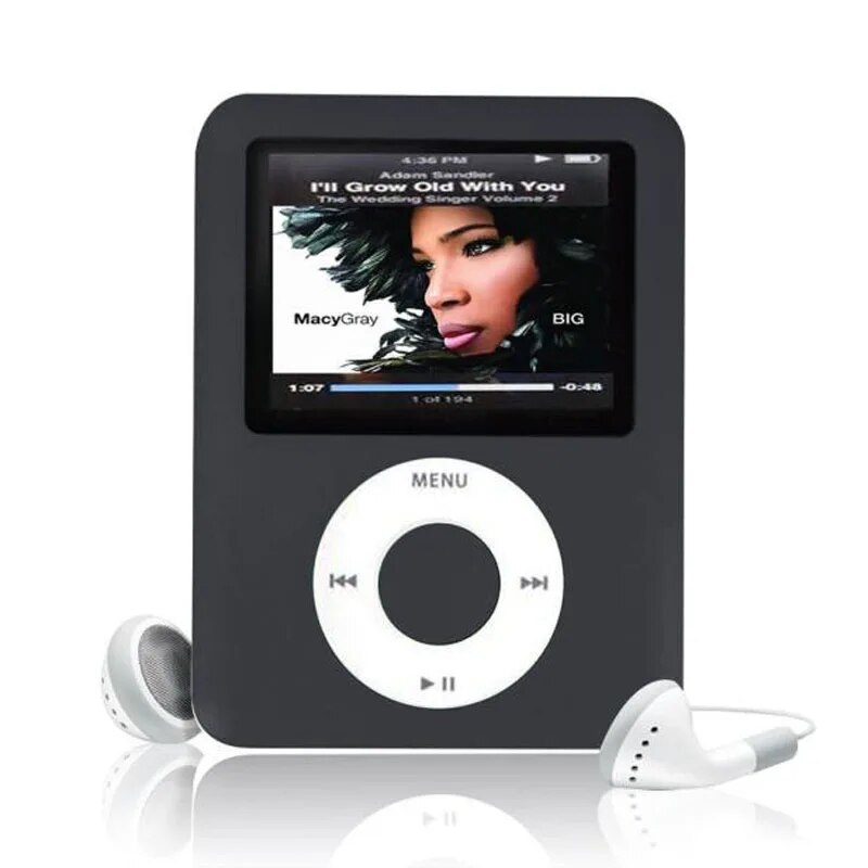 Hot High Quality Portable MP4 With Earphones 1.8 Inch Screen LCD Media Video Game Movie FM Radio 3Th Generation MP4 Music Player