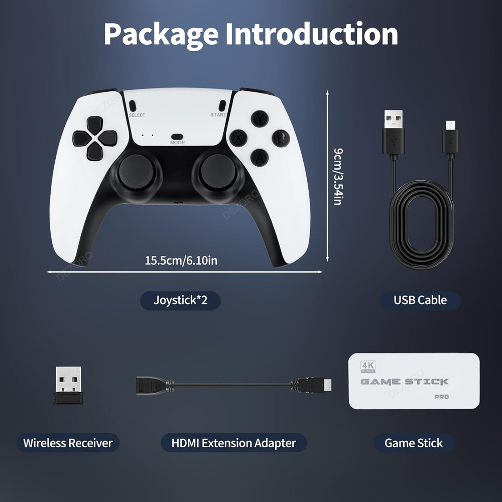 M15 Game Stick 4K Video Juegos TV Game Console Wireless Gamepads Video Game 128G 40000 Retro Game HD Output Two-player for PS1. 