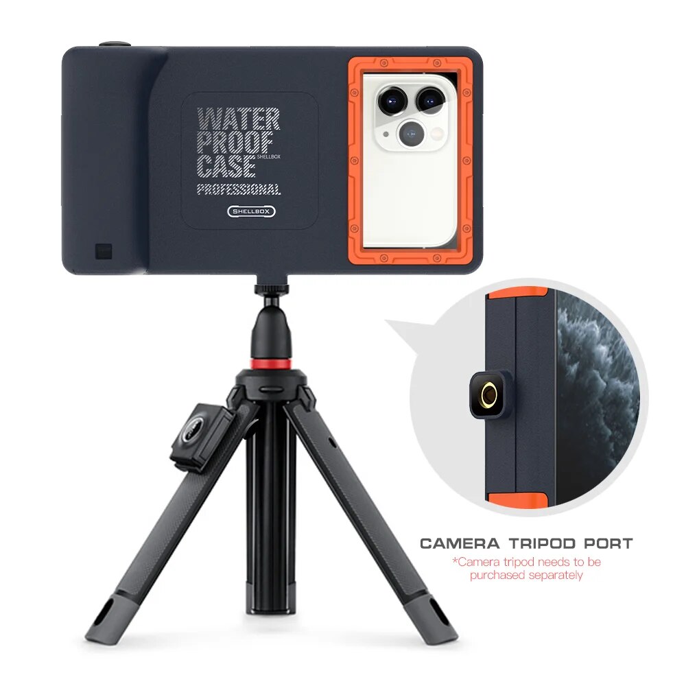Shellbox underwater 15 meters diving swimming photography Suitable for left volume key universal phone models below 6.5 inch. 
