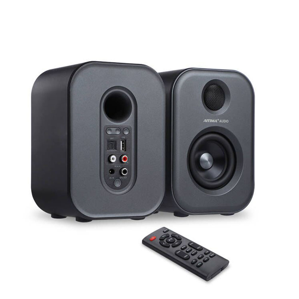 AIYIMA S400 Audio 80W Bookshelf Active Speakers Studio Monitor 3 Inch Bluetooth USB DAC HiFi Home Subwoofer Music System TV PC. 
