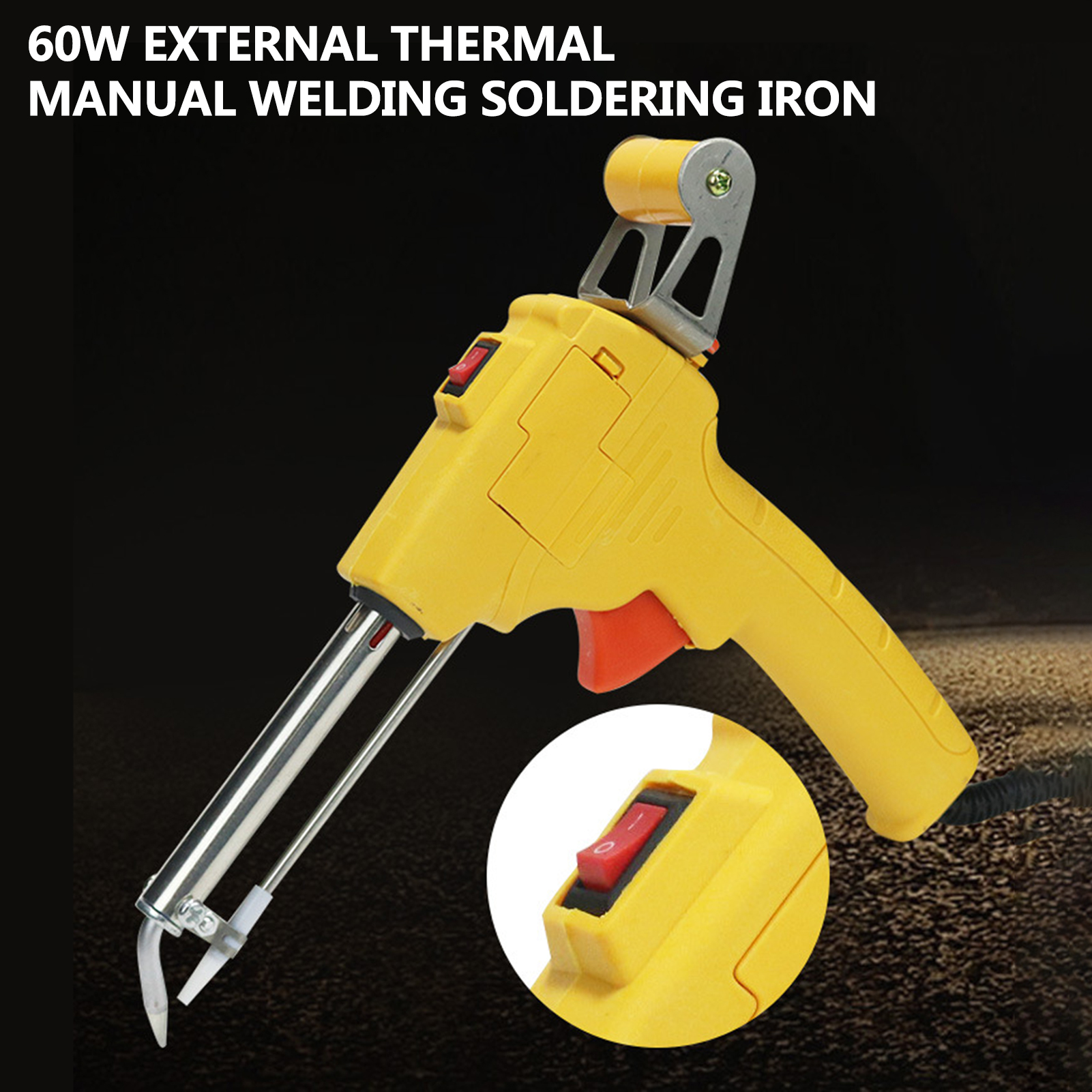 60W External Thermal Manual Welding Automatic Feed Soldering Iron Electric Temperature Tool Adjustable Solder Tool Kit Fast Heating. 