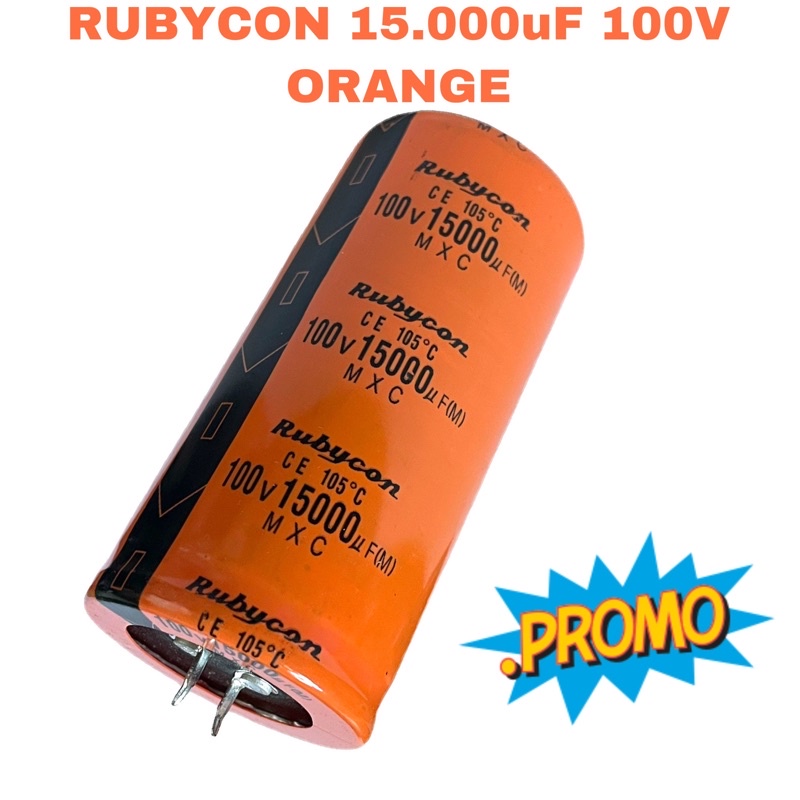 Elco Capacitor Rubycon Capacitor 15000uF 100V Orange