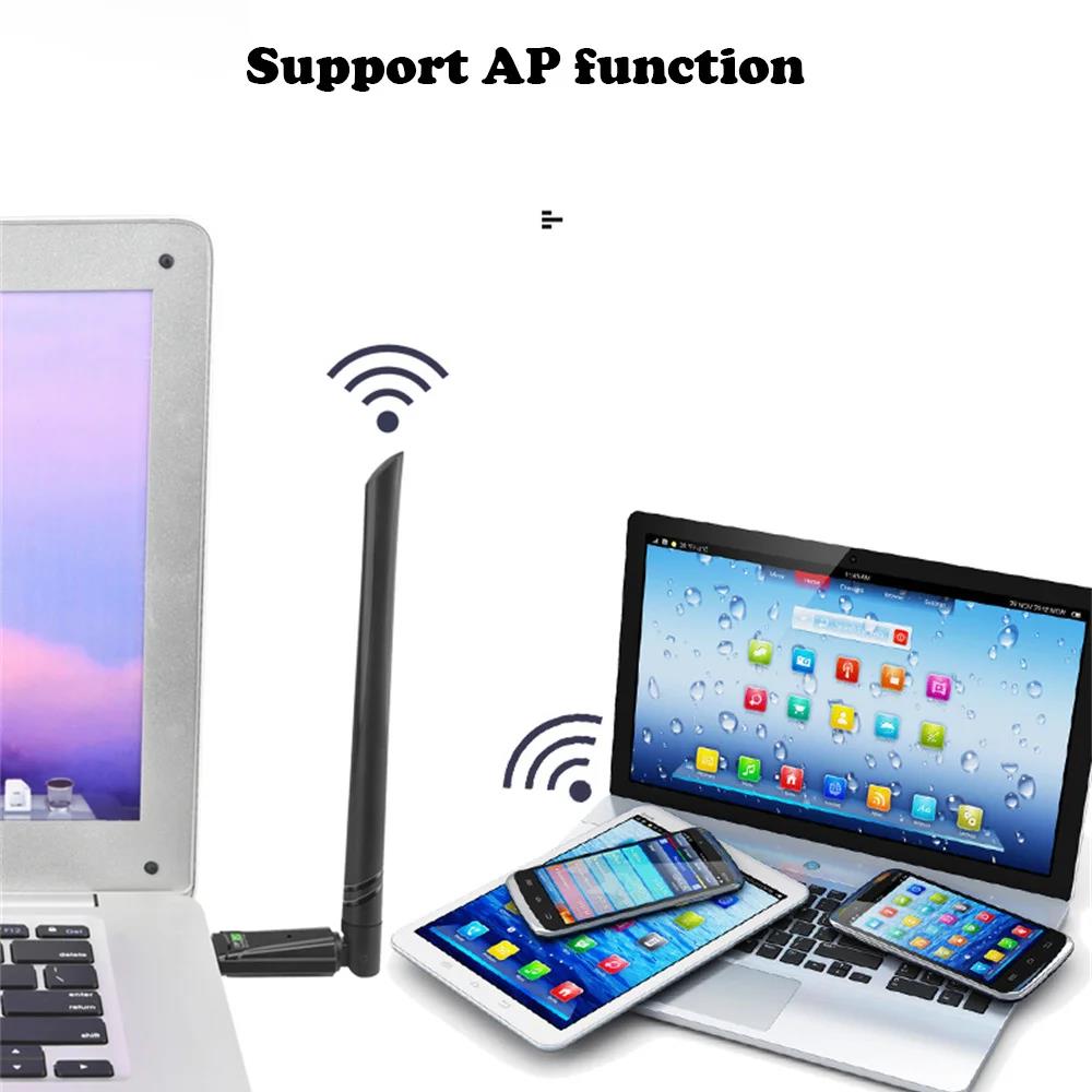 WiFi6 USB Adapter AX900 Bluetooth 5.3 Dual band 900Mbps Wireless Network Card Wifi Antenna Dongle Free Drive For PC Win10 11. 