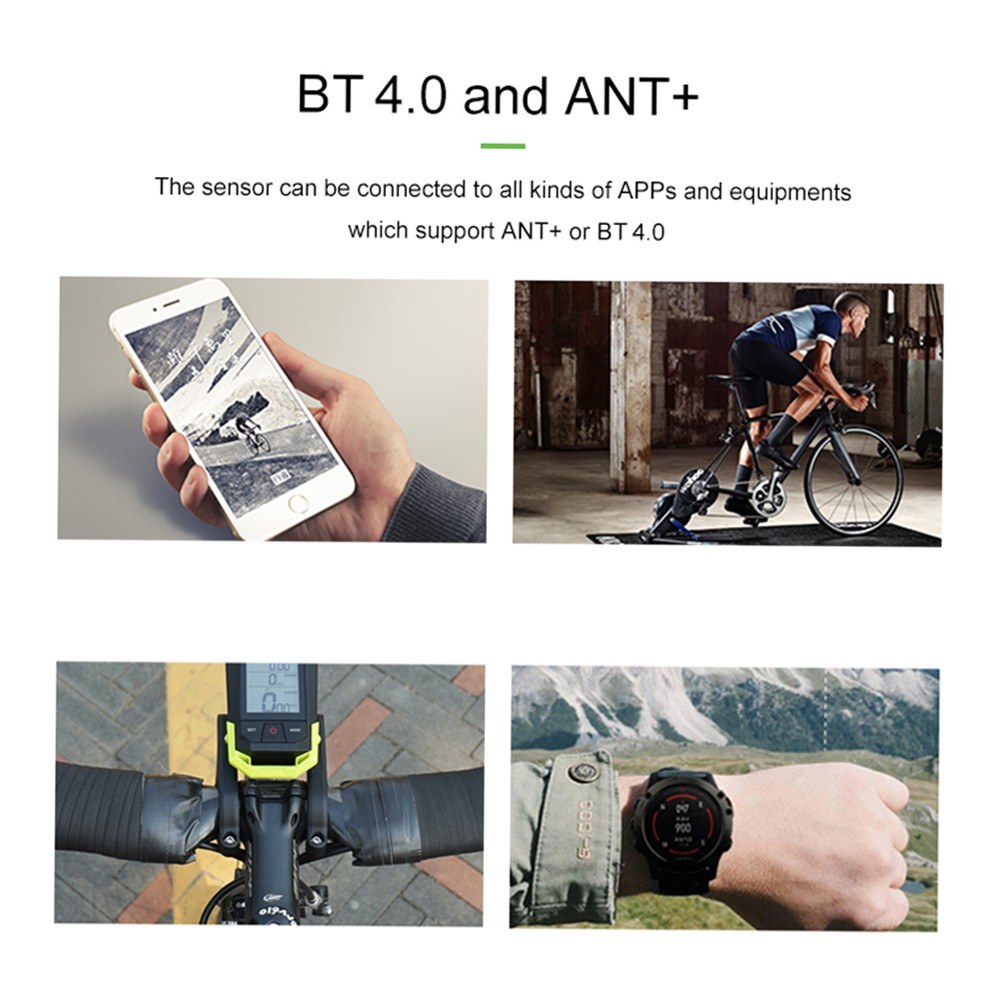 CYCPLUS 2-in-1Bike Speed/Cadence Sensor - black. 