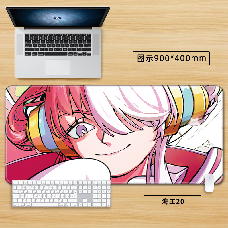 One Piece Mouse Pad Oversized Male and Female Anime 2D Esports Game Zoro Computer Keyboard Desk Pad. 
