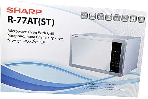 Sharp Microwave Oven with Grill Function, R-77AT(ST)- Silver. 