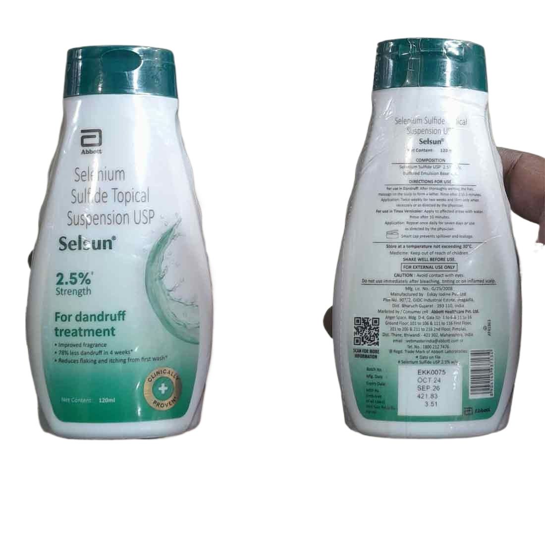 Selsun Selenium Sulfide Topical Suspension USP Shampoo 120ml