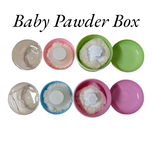1 Ps Powder Puff Container Talcum Powder Container with Puff (Color as per stock)