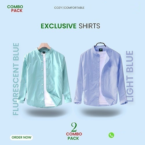 Men`s Long Sleeve Casual Shirt By Hh Fashion - Shirt