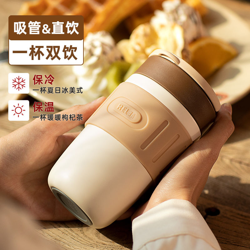 Xiaomi Stainless Steel Coffee Cup 400ML Thermos Mug Leak-Proof Thermos Travel Thermal Vacuum Flask Insulated Cup Water Bottle. 