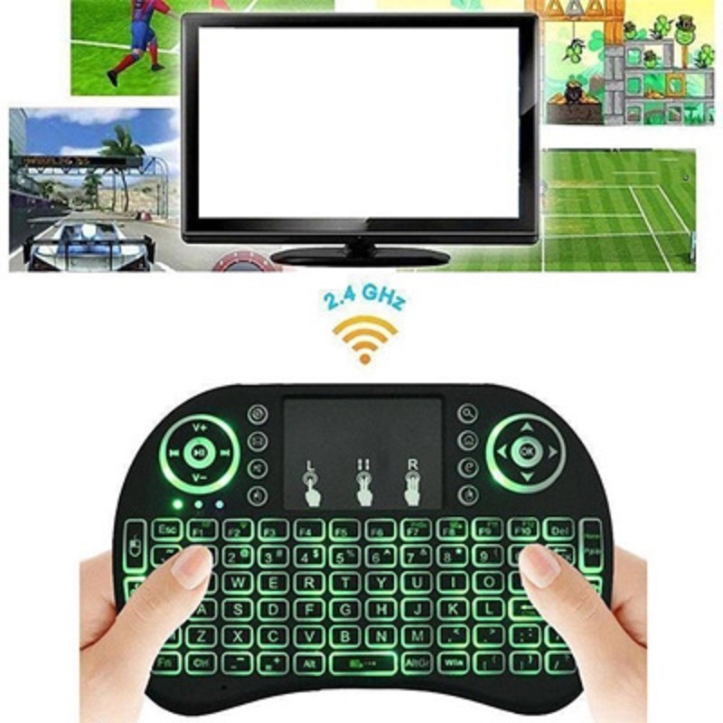 Wireless Mini Keyboard,Touchpad, Handheld, Re-Chargable 2.4G Keyboard With LED Key Back light & Battery. 