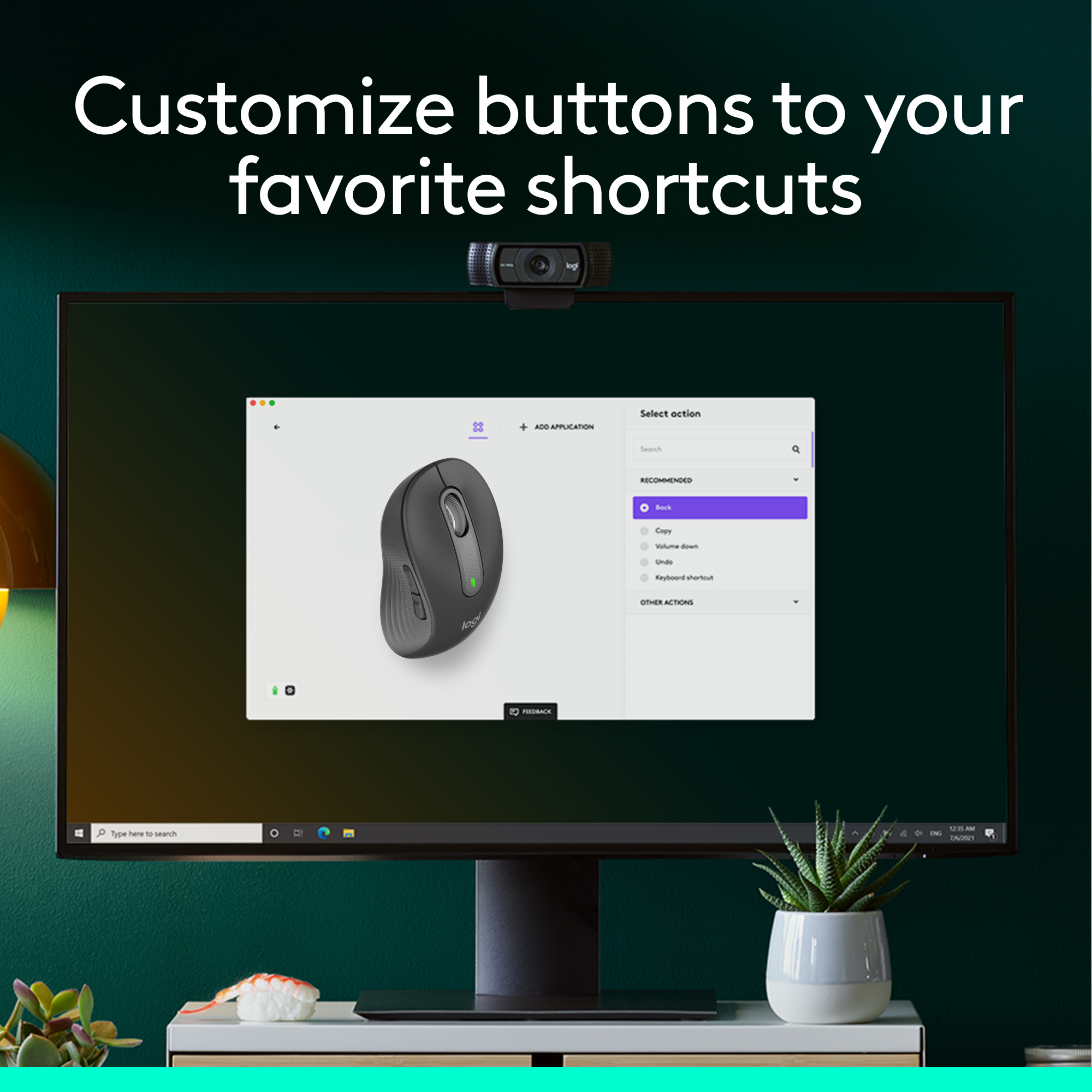 Logitech Signature M650 Wireless Mouse - For Small to Medium Sized Hands, 2-Year Battery, Silent Clicks, Customisable Side Buttons, Bluetooth, Multi-Device Compatibility. 